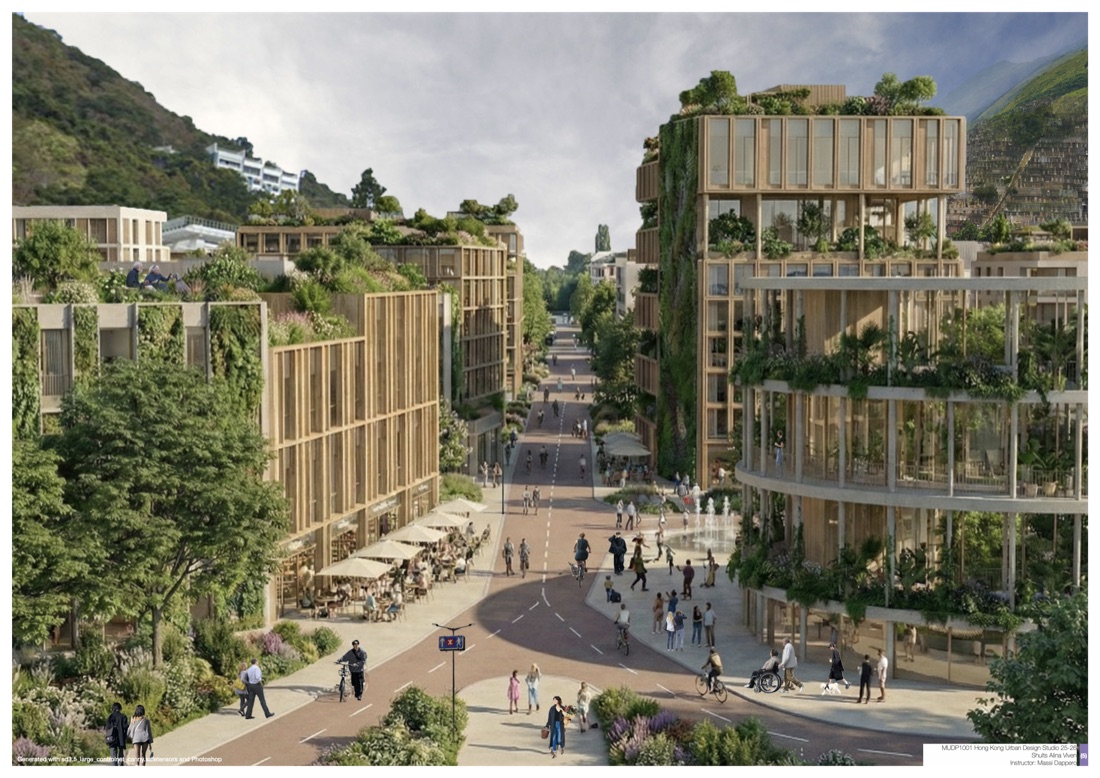 Pokfulam Waterfront panel — waterfront promenade perspective render